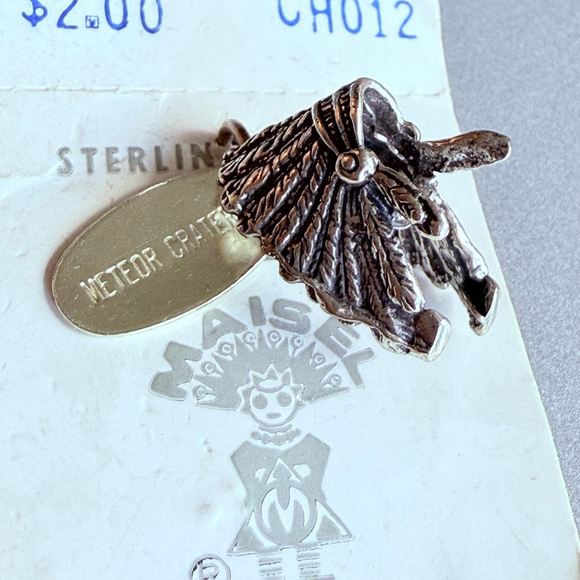 Sterling Silver 925 Native American Headdress Charm Maisel's Of Albuquerque VTG - Picture 2 of 6